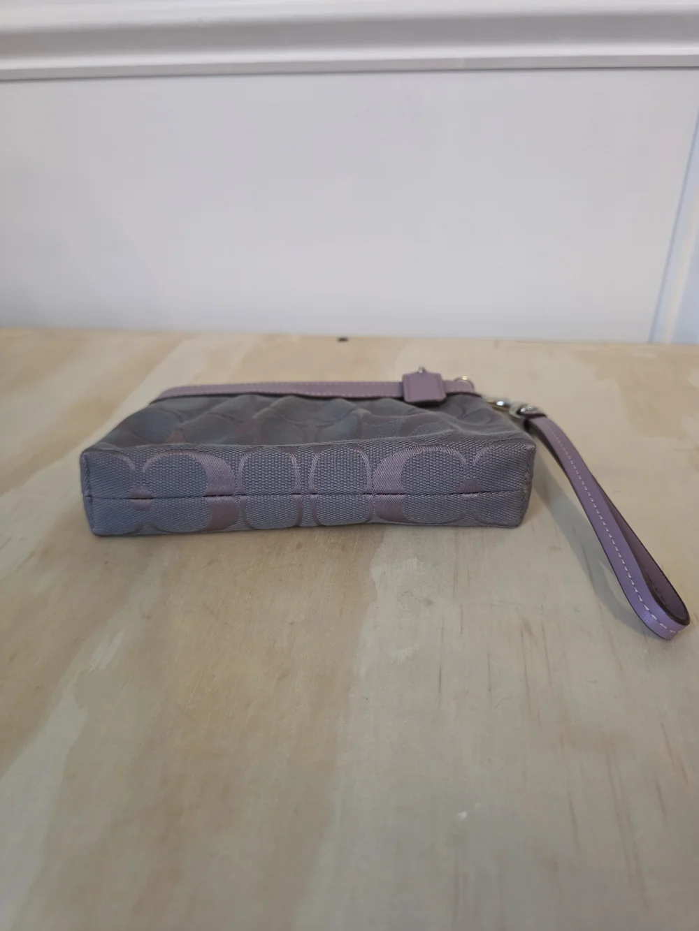 Coach Lilac Signature Wristlet